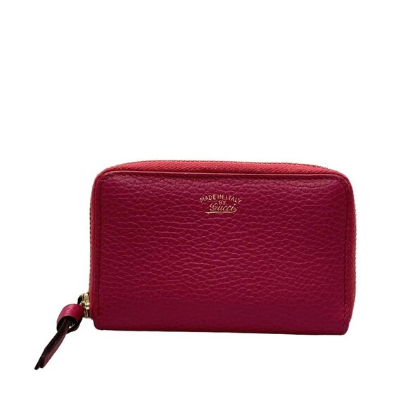 Auth GUCCI Swing 368877 Pink Leather - Coin Case - Picture 2 of 6